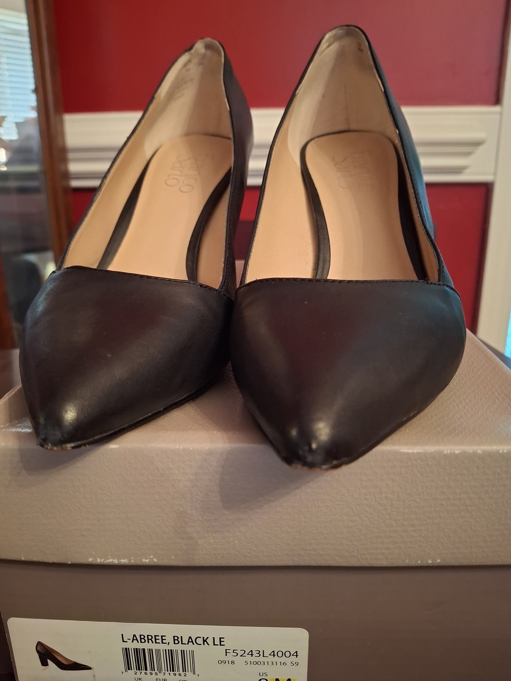 Vince Camuto Black Pointed Toe Heels